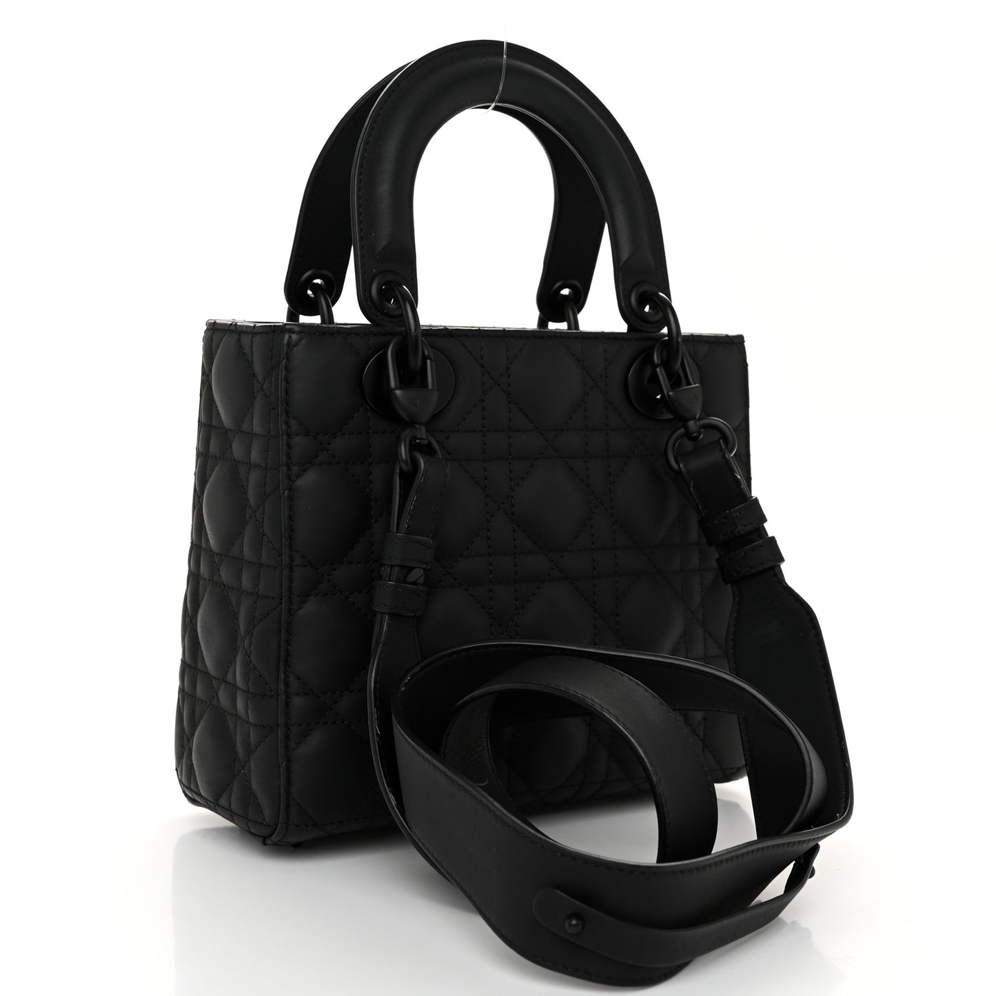 Ultra Matte Calfskin Cannage Small My ABCDior Lady Dior Black