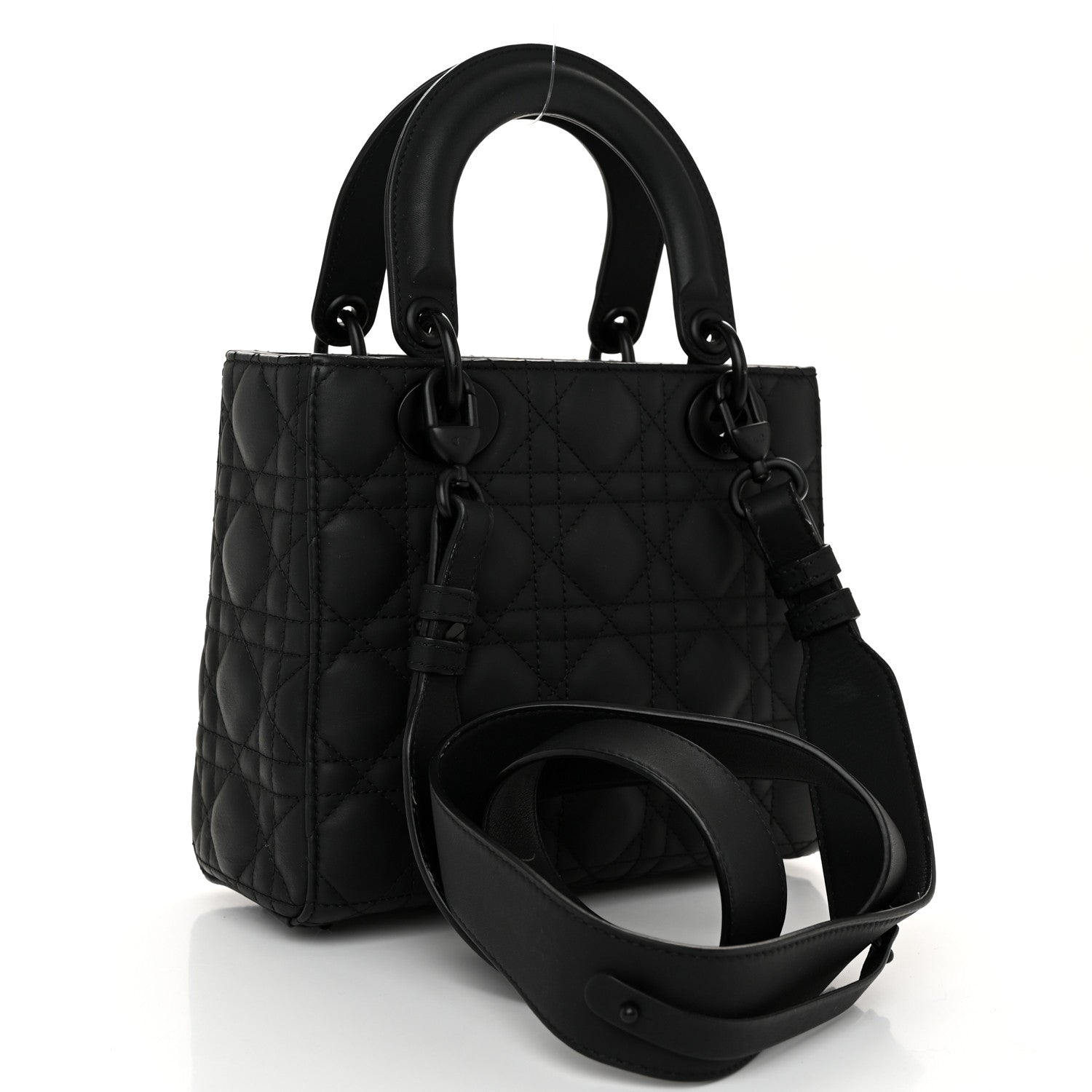 Christian Dior Ultra Matte Calfskin Cannage Small My ABCDior Lady Dior Black 3 of 10