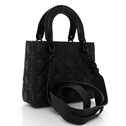 Christian Dior Ultra Matte Calfskin Cannage Small My ABCDior Lady Dior Black 3 of 10