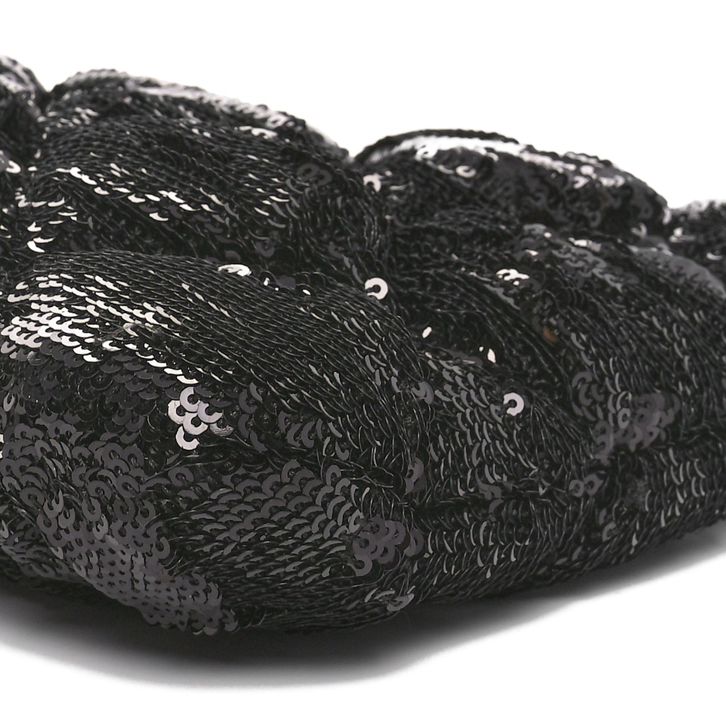 Sequins Quilted Large Chanel 19 Pouch Black