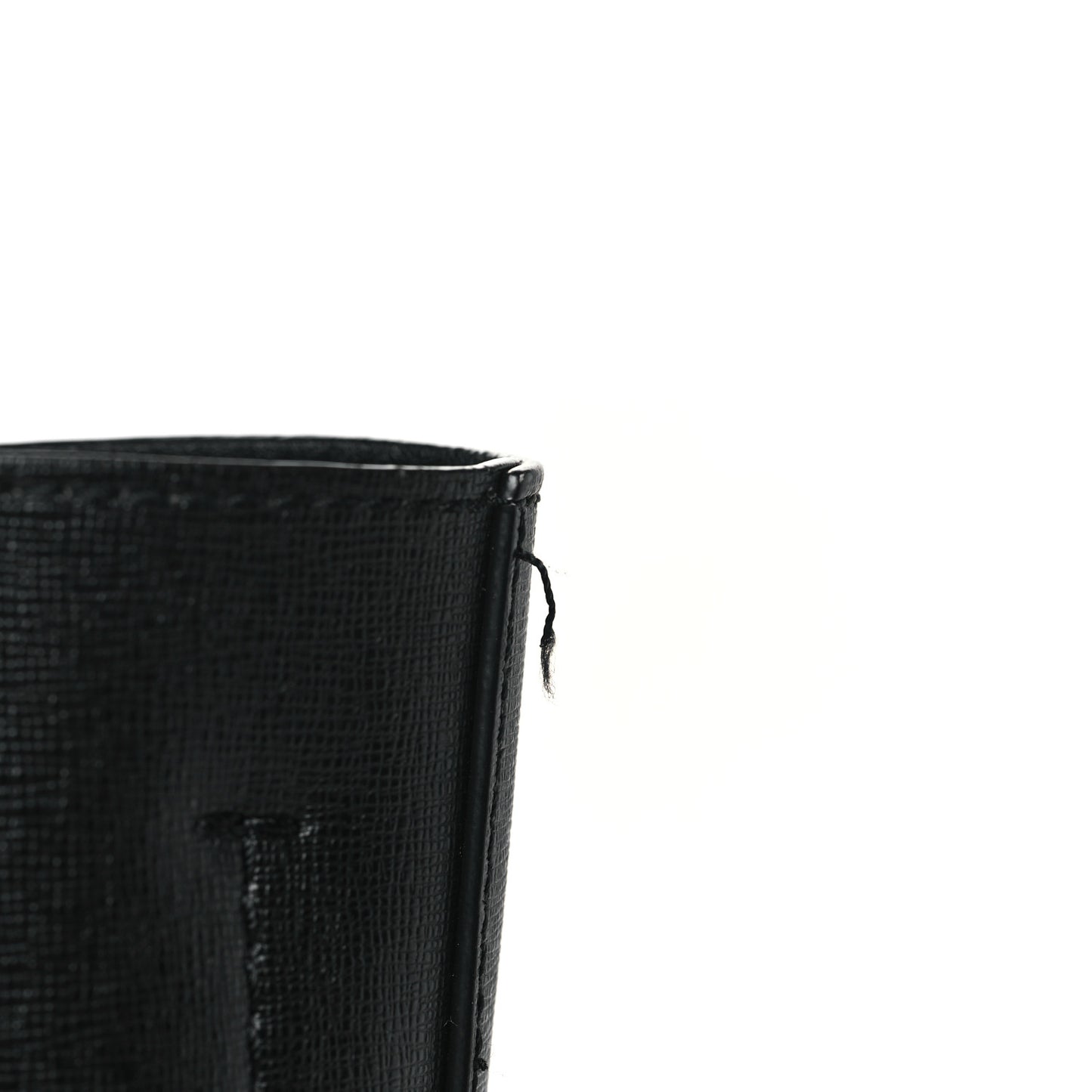Saffiano Striped Diag Binder Crossbody Black White