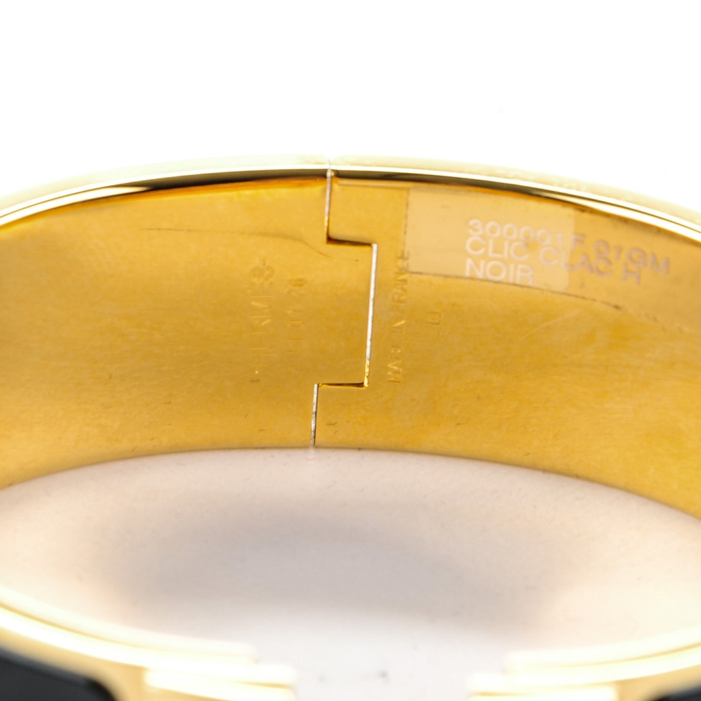 Enamel Wide Clic Clac H Bracelet GM Black