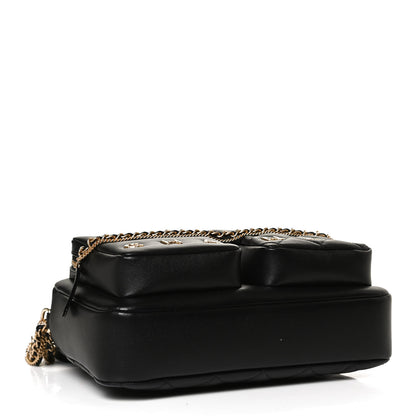 Chanel Calfskin Quilted Large Camera Case Black 4 of 13