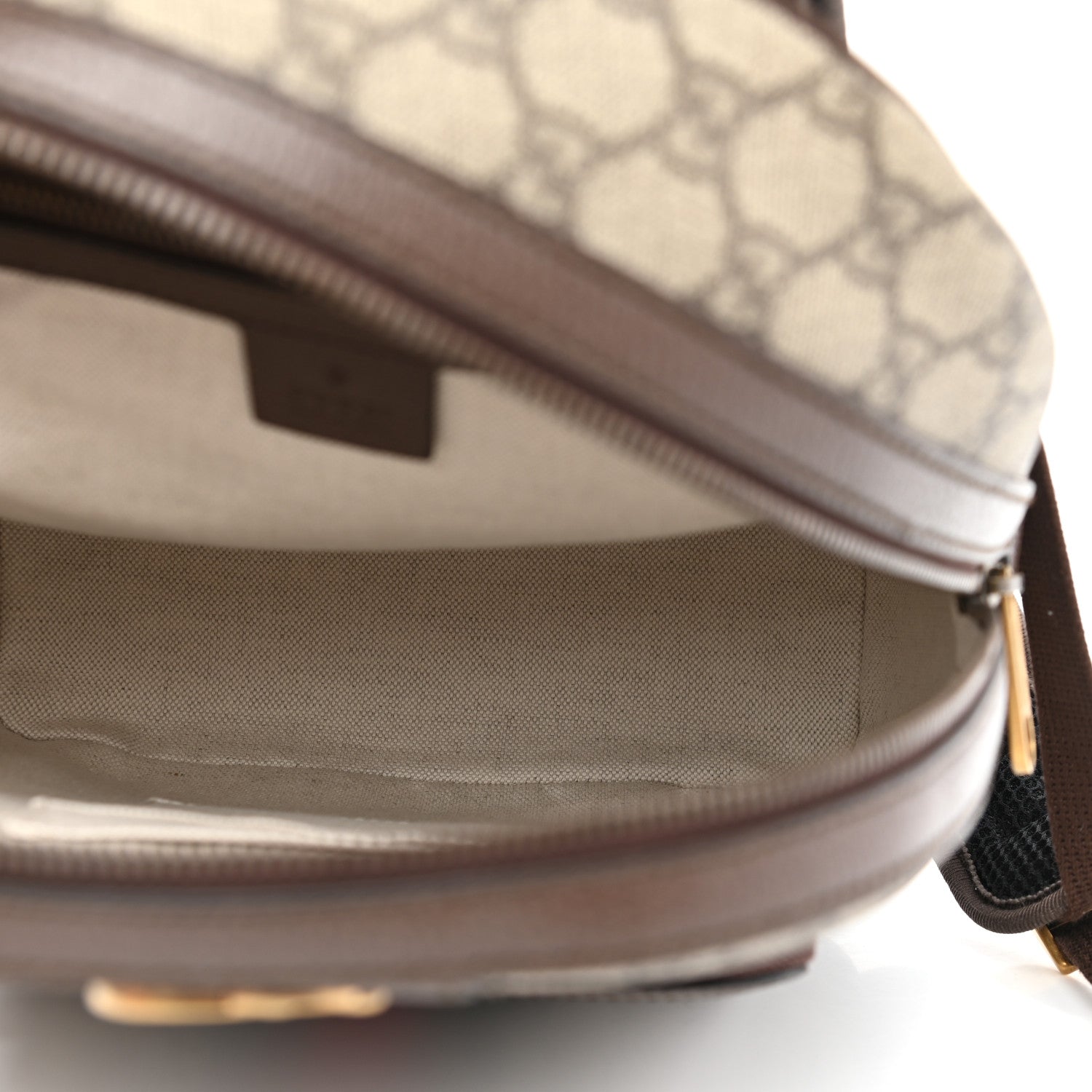 Gucci GG Supreme Monogram Calfskin Web Small Ophidia Day Backpack Beige Ebony New Acero 7 of 10