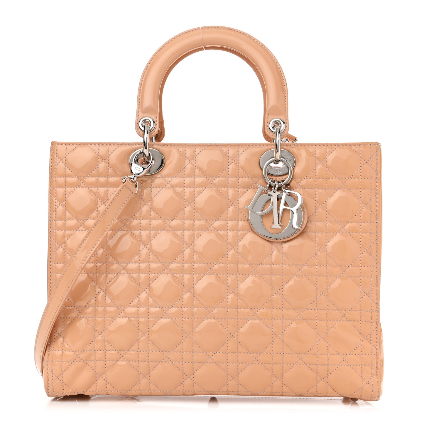 Patent Cannage Large Lady Dior Light Pink