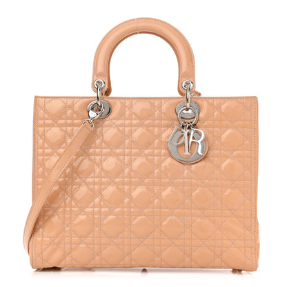 Christian Dior Patent Cannage Large Lady Dior Light Pink 1 of 11