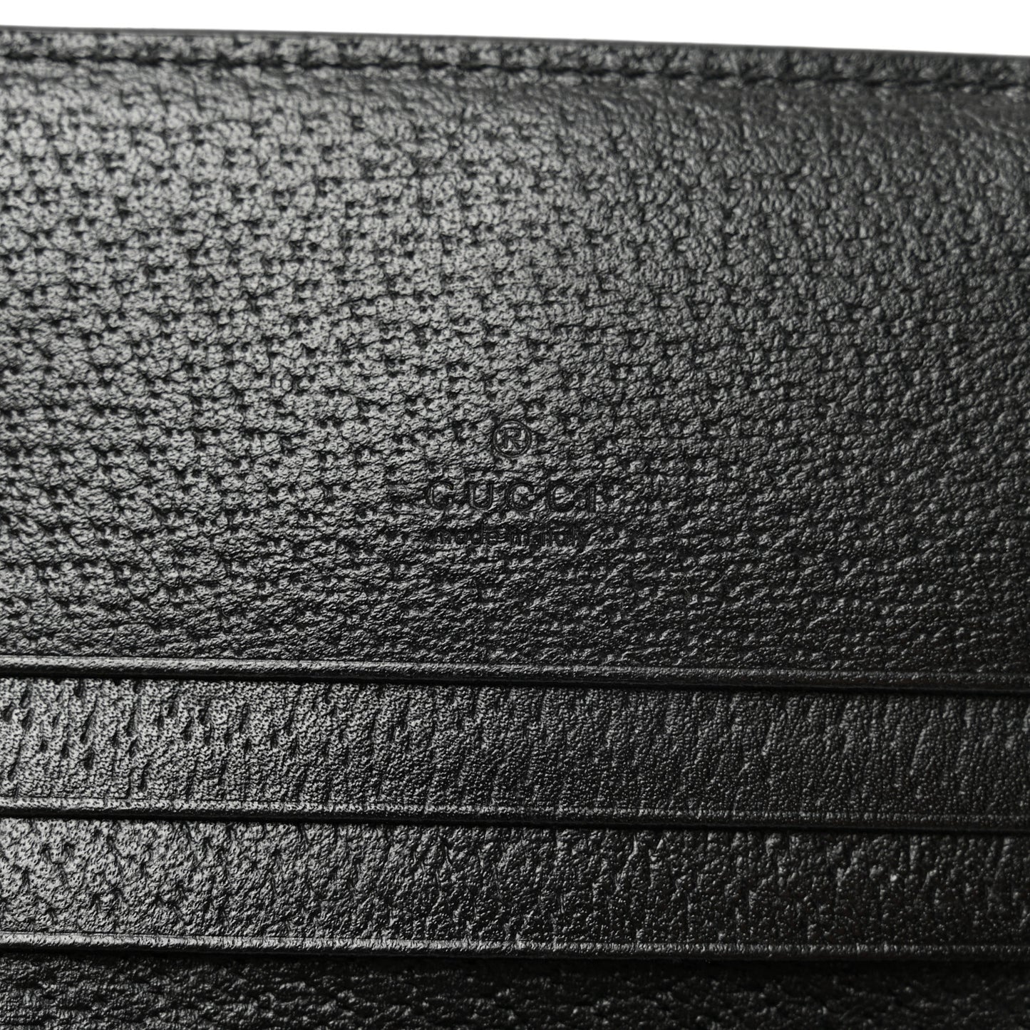 Jacquard Black Denim GG Monogram Textured Dollar Calfskin Jackie 1961 Card Case Black Ivory