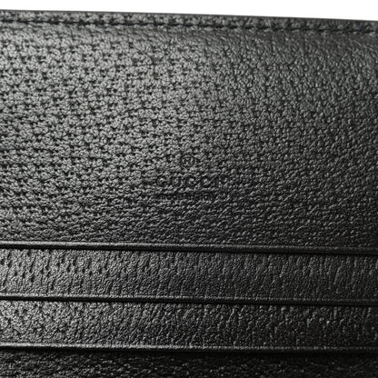 Gucci Jacquard Black Denim GG Monogram Textured Dollar Calfskin Jackie 1961 Card Case Black Ivory 6 of 6
