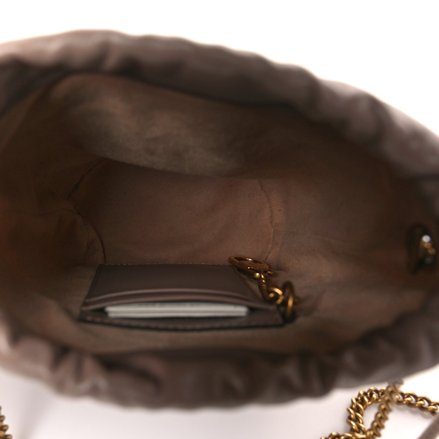 Calfskin Matelasse Mini GG Marmont 2.0 Bucket Bag Porcelain Rose
