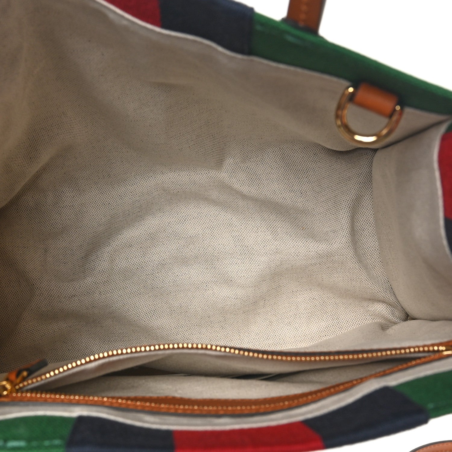 Gucci Mountain Canvas Calfskin Web Small Interlocking G Tote Bag Turtle Green Hibiscus Red 5 of 10
