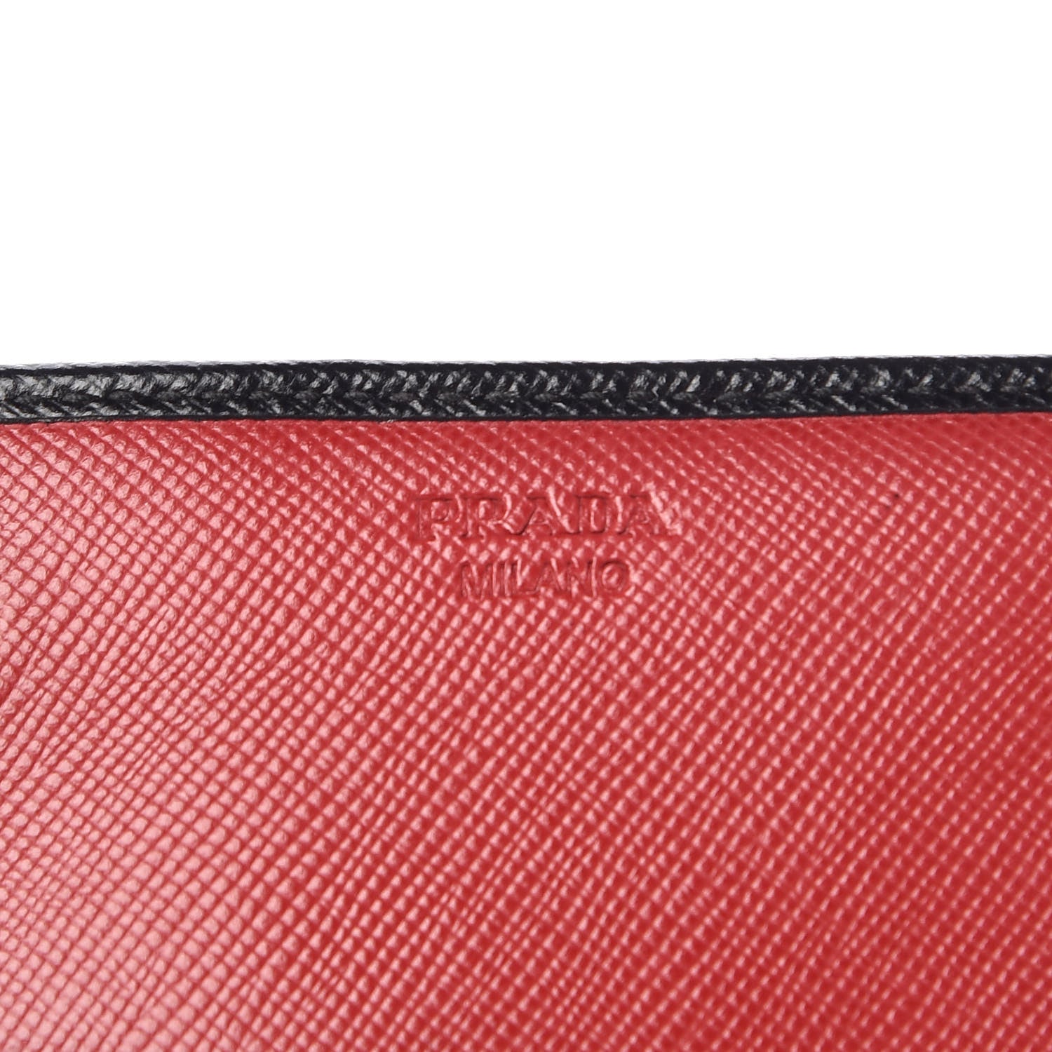 Prada Saffiano Colour Continental Flap Wallet Black Peonia 6 of 9