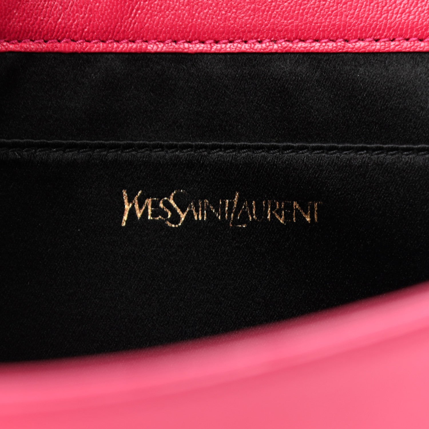 Saint Laurent Calfskin Monogram Large Belle De Jour Clutch Lipstick Fuchsia 8 of 8