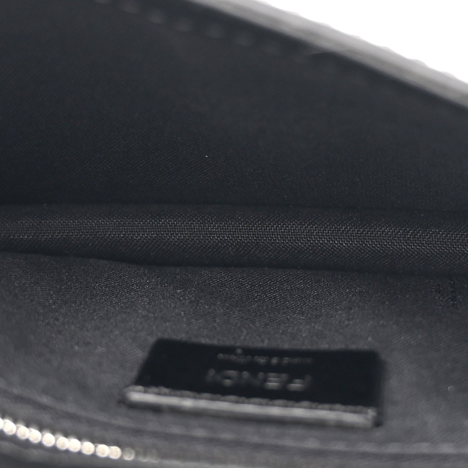 Fendi Glazed Fabric Cotton Vitello King Aura FF 1974 Baguette Belt Pouch Tobacco Moro Sand Black 5 of 10