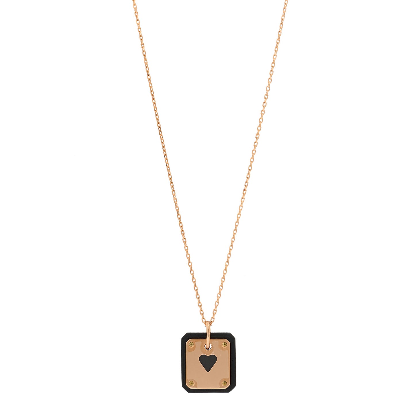 Rose Gold Plated Swift As De Coeur Necklace Black