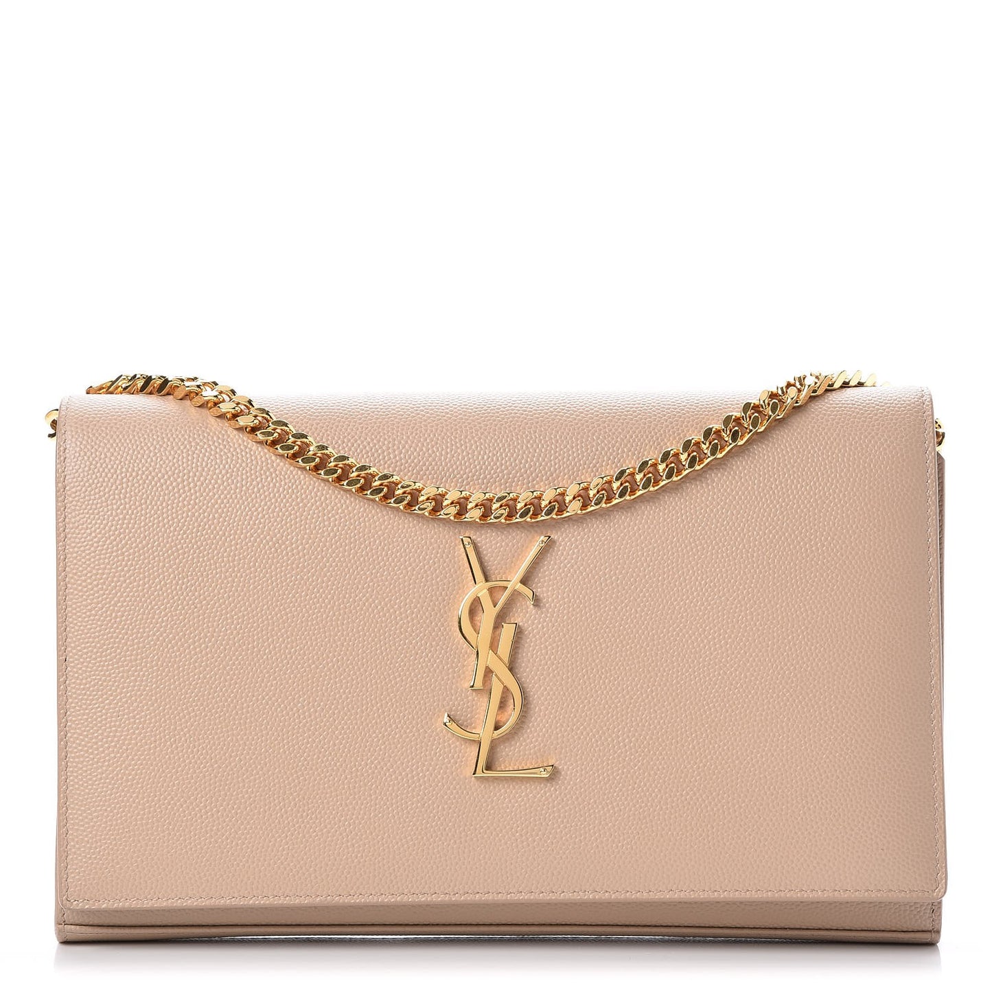 Grain De Poudre Monogram Chain Wallet Dark Beige