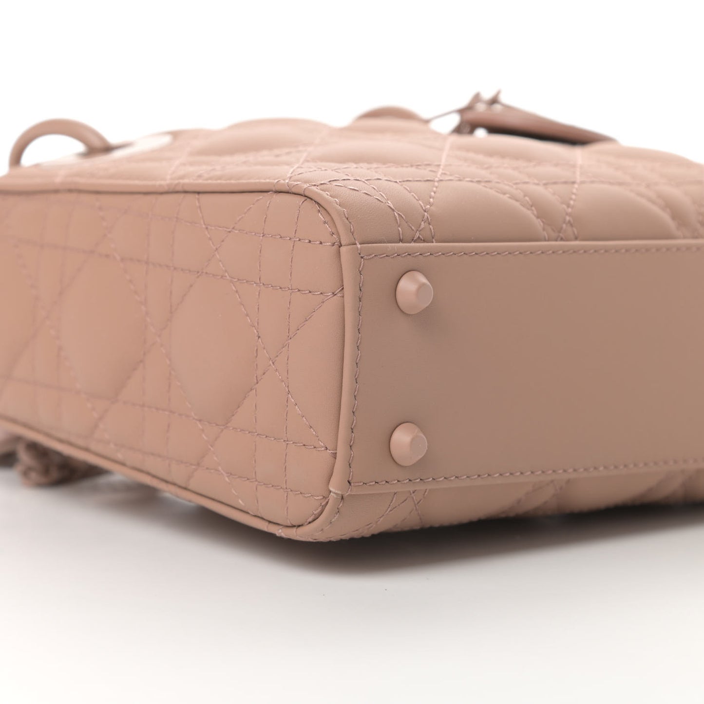 Ultra Matte Calfskin Cannage Mini Lady Dior Light Beige