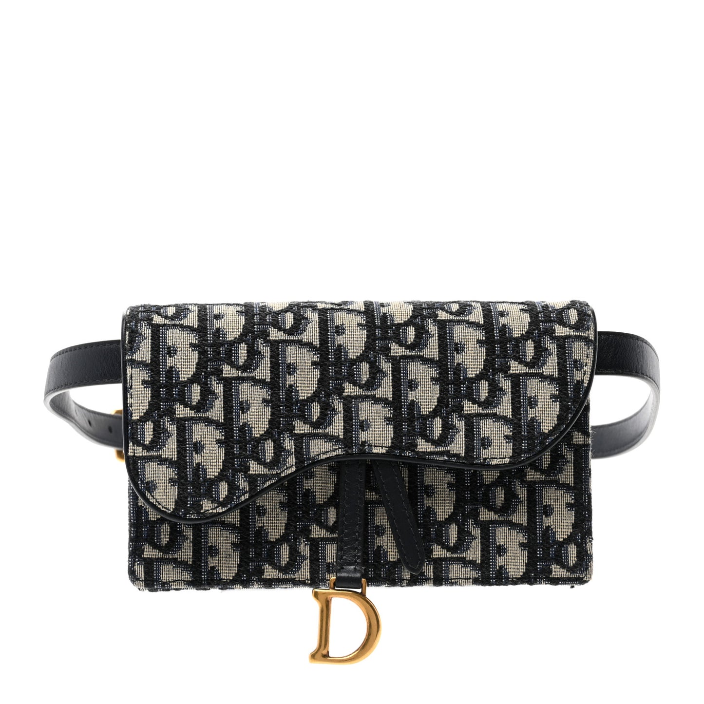 Oblique Saddle Belt Bag Blue