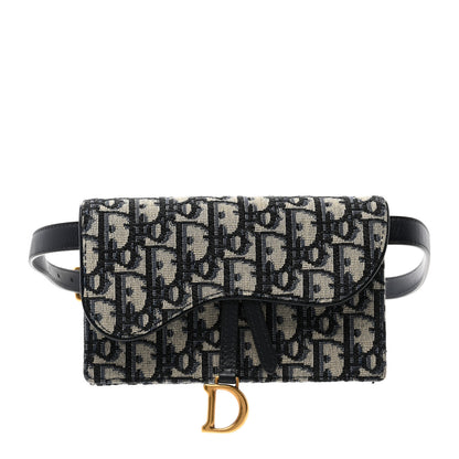 Christian Dior Oblique Saddle Belt Bag Blue 1 of 6