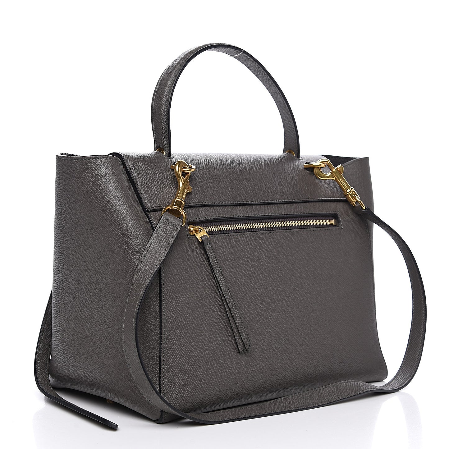 Grained Calfskin Mini Belt Bag Grey