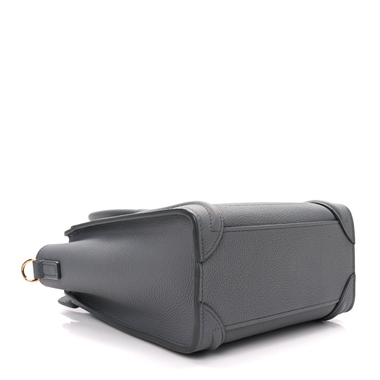 Drummed Calfskin Nano Luggage Kohl
