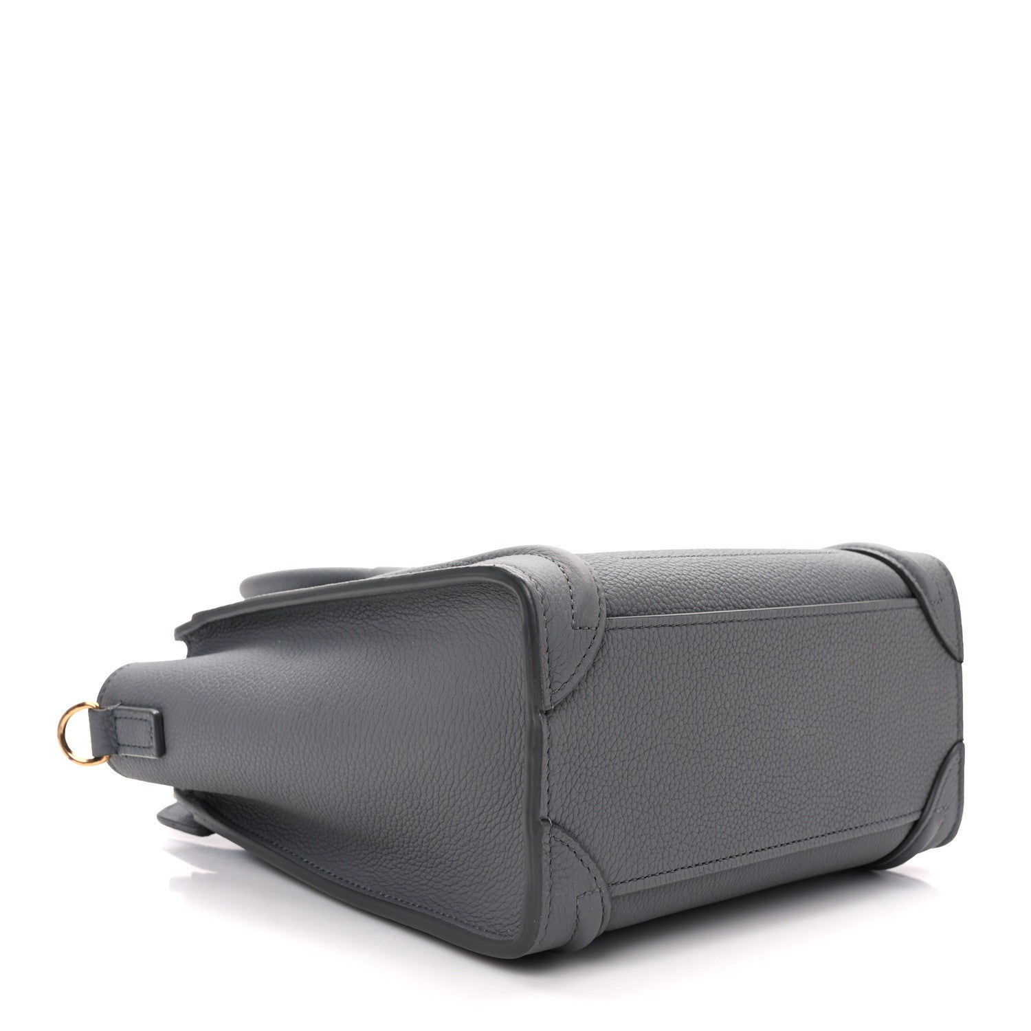 Celine Drummed Calfskin Nano Luggage Kohl 4 of 13