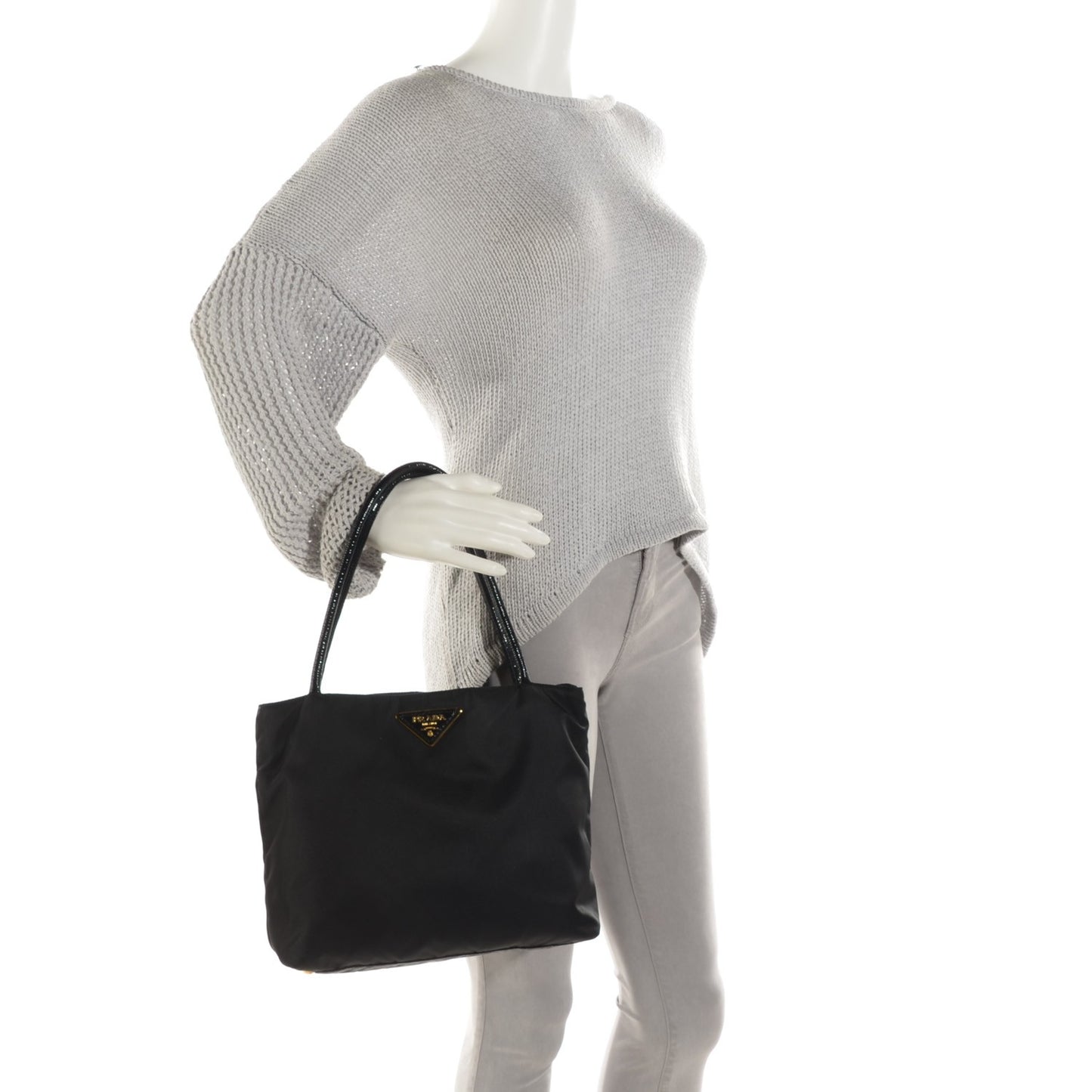 Tessuto Nylon Tote Nero Black