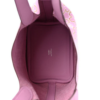 Hermes Swift Micro Lucky Daisy Picotin Lock Mauve Sylvestre 5 of 8