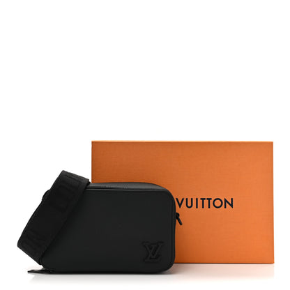 Louis Vuitton Calfskin Aerogram Alpha Wearable Wallet Black 12 of 12