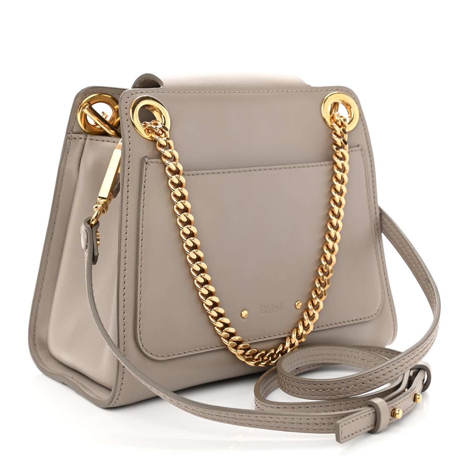 Chloe Shiny Calfskin Mini Annie Shoulder Bag Motty Grey 2 of 8