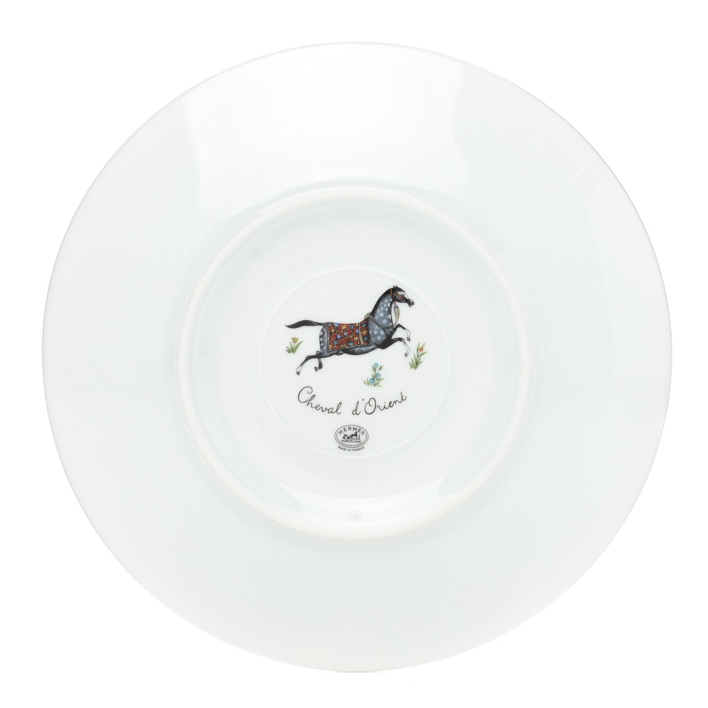 Porcelain Cheval d'Orient Tea Cup and Saucer Set of 2