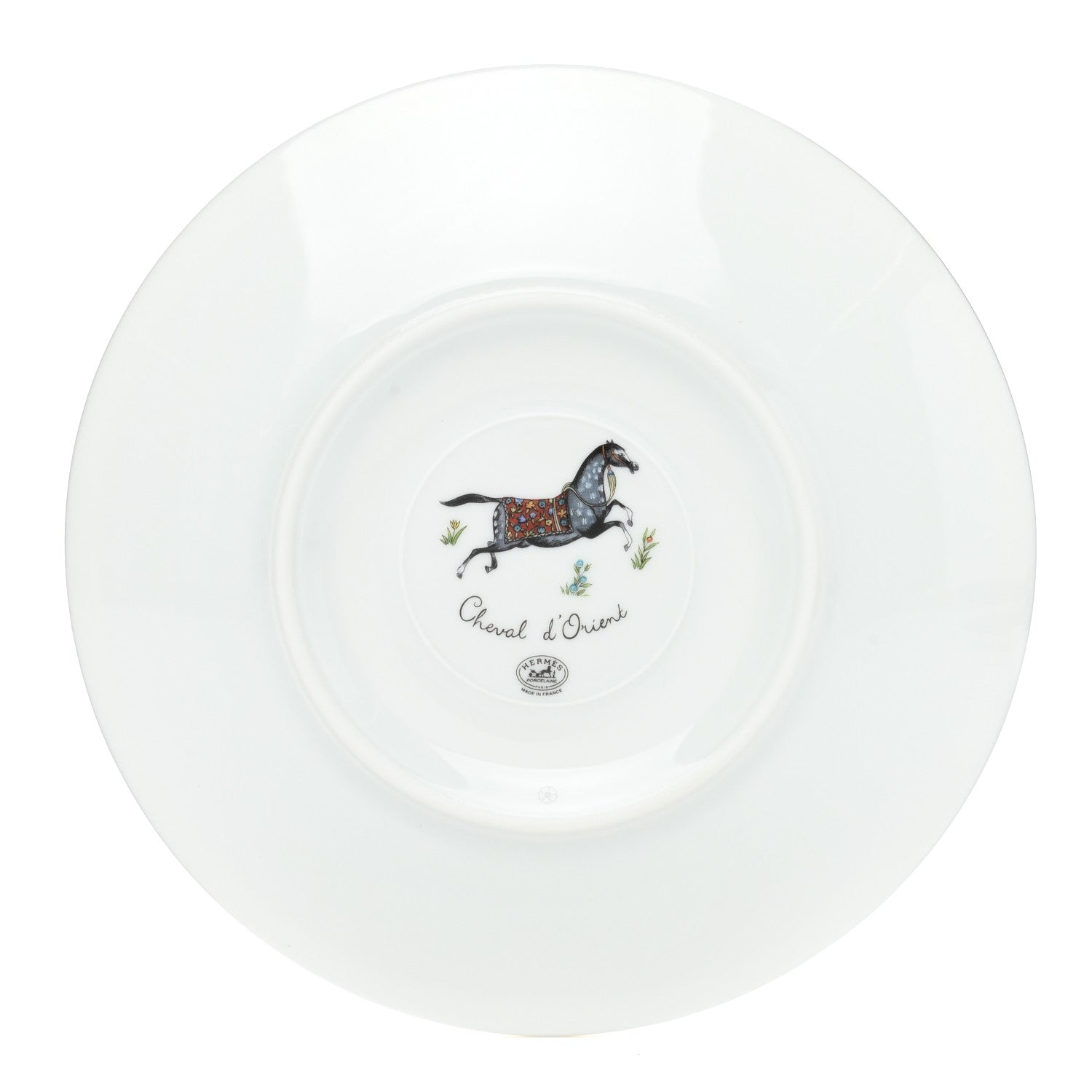 Hermes Porcelain Cheval d'Orient Tea Cup and Saucer Set of 2 5 of 10
