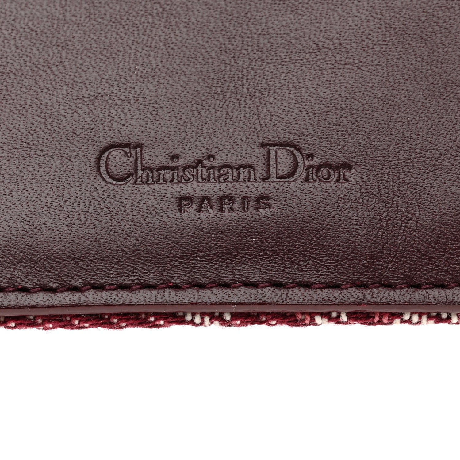Christian Dior Monogram Saddle Wallet Burgundy 6 of 8