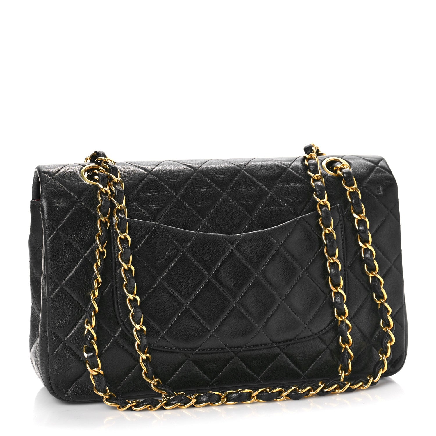Chanel Lambskin Quilted Medium Double Flap Black 2 of 12