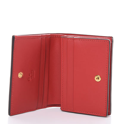 Gucci GG Supreme Monogram Blooms Card Case Wallet Beige Blue Navy Hibiscus Red 5 of 7