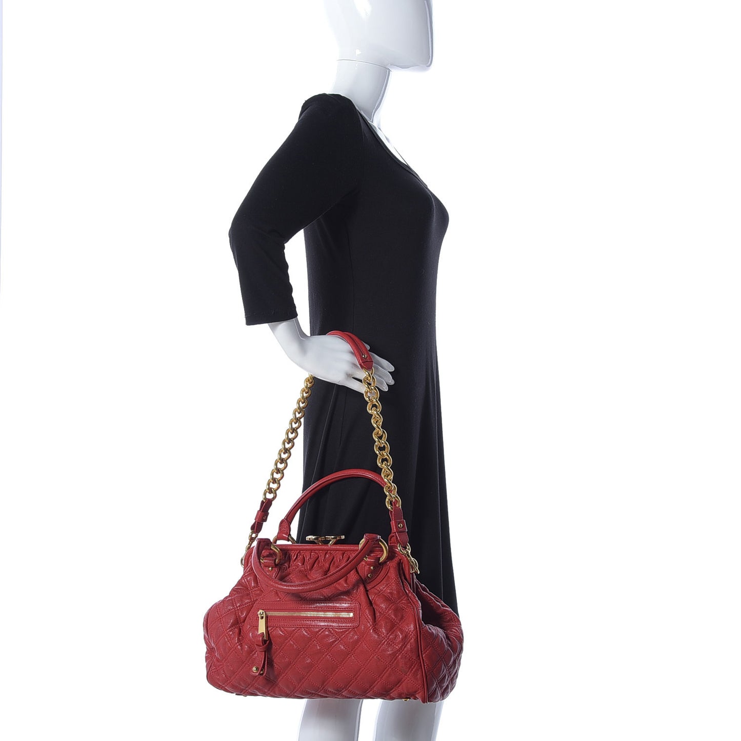 Lambskin Quilted Stam Red