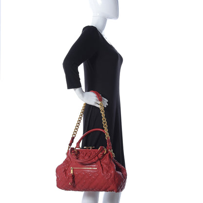 Marc Jacobs Lambskin Quilted Stam Red 2 of 9