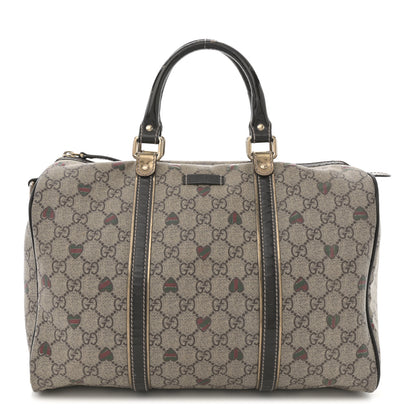 Gucci GG Plus Monogram Hearts Medium Joy Boston Dark Brown 1 of 14
