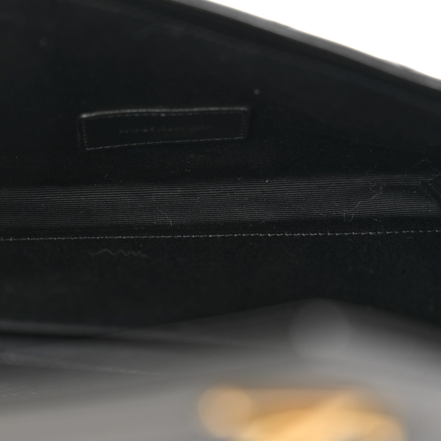 Saint Laurent Grain De Poudre Textured Mixed Matelasse Triquilt Monogram Clutch Black 5 of 12