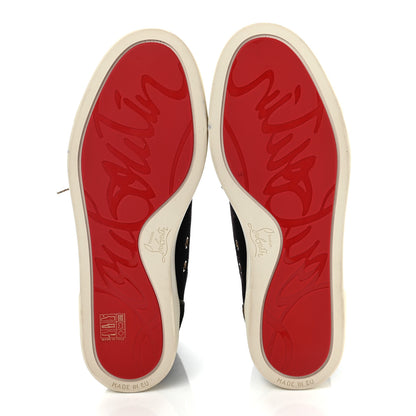 Christian Louboutin Velvet Stamp Floral Orlato High Top Flat Sneakers 37 5 of 10