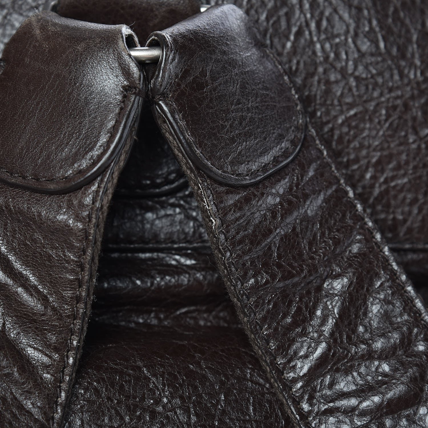 Balenciaga Agneau Classic Silver Hardware Traveler Backpack Dark Brown 23 of 23