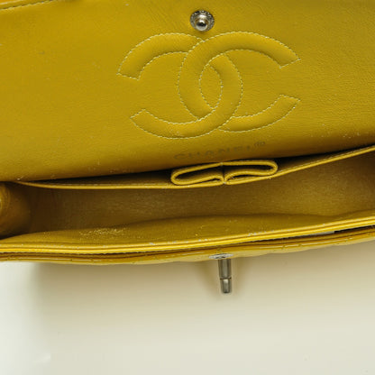Chanel Patent Quilted Small Double Flap Yellow 6 of 7