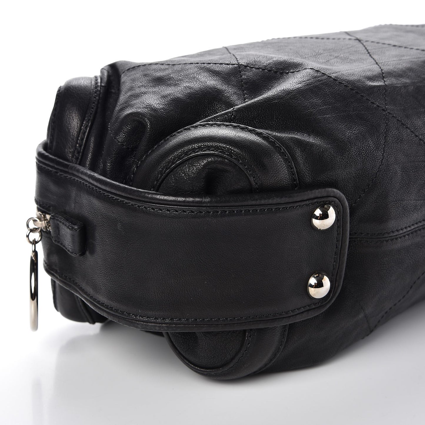 Calfskin Stitched Bowler Black