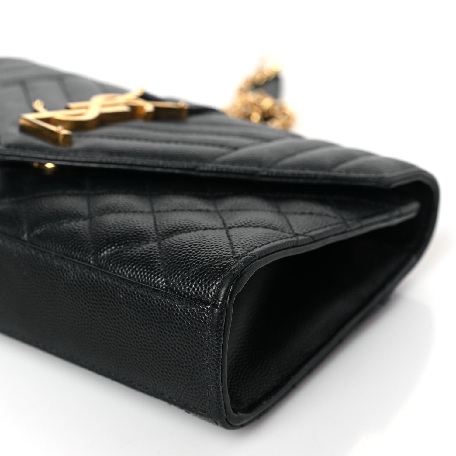 Saint Laurent Grain De Poudre Textured Mixed Matelasse Triquilt Small Monogram Satchel Black 6 of 14