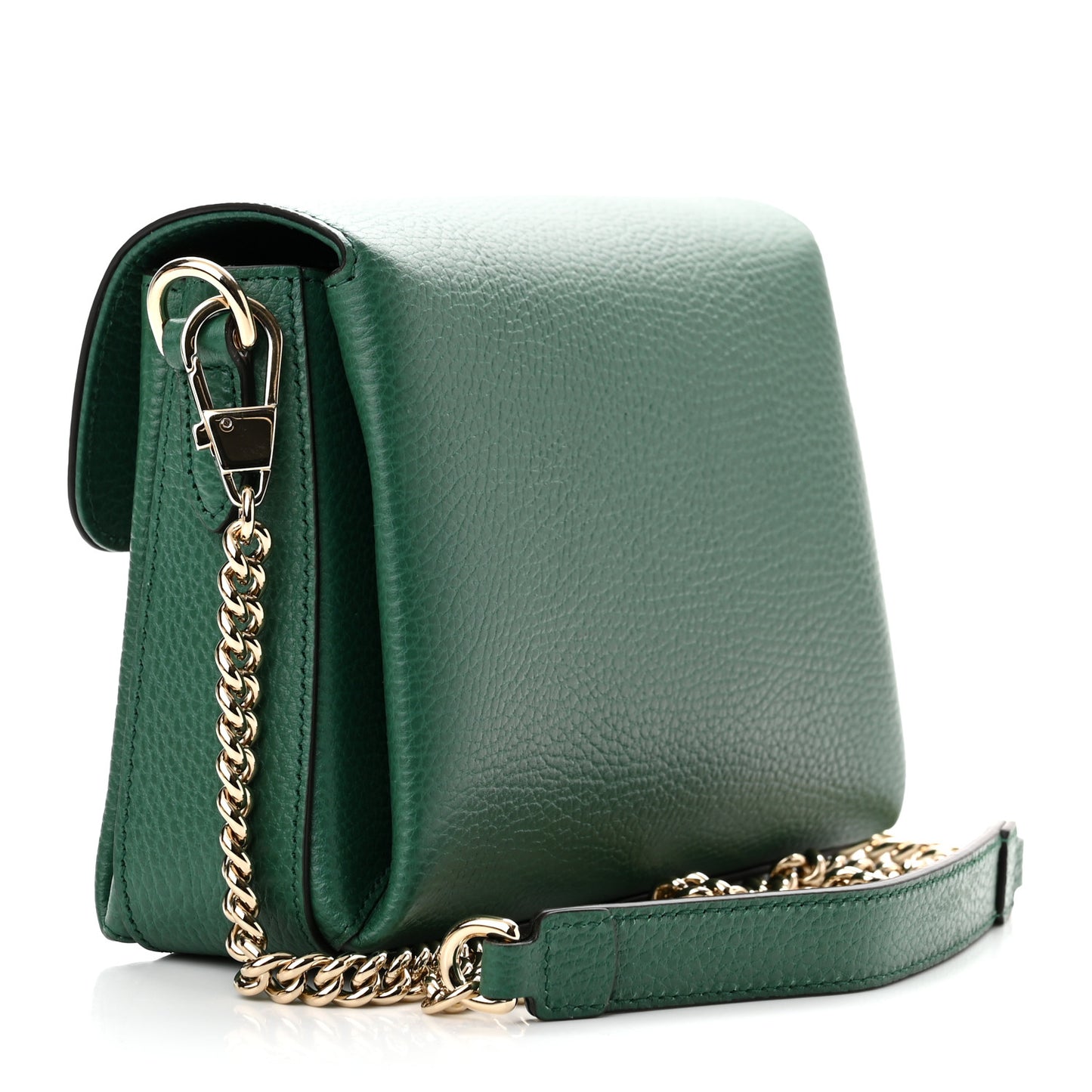 Dollar Calfskin Interlocking G Crossbody Bag Emerald