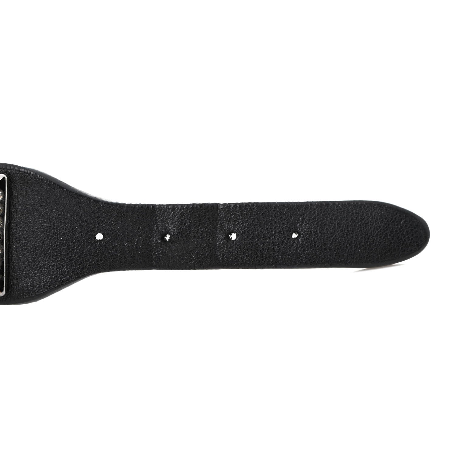 Valentino Garavani Calfskin Crystal Macro Rockstud Bracelet Black 8 of 9