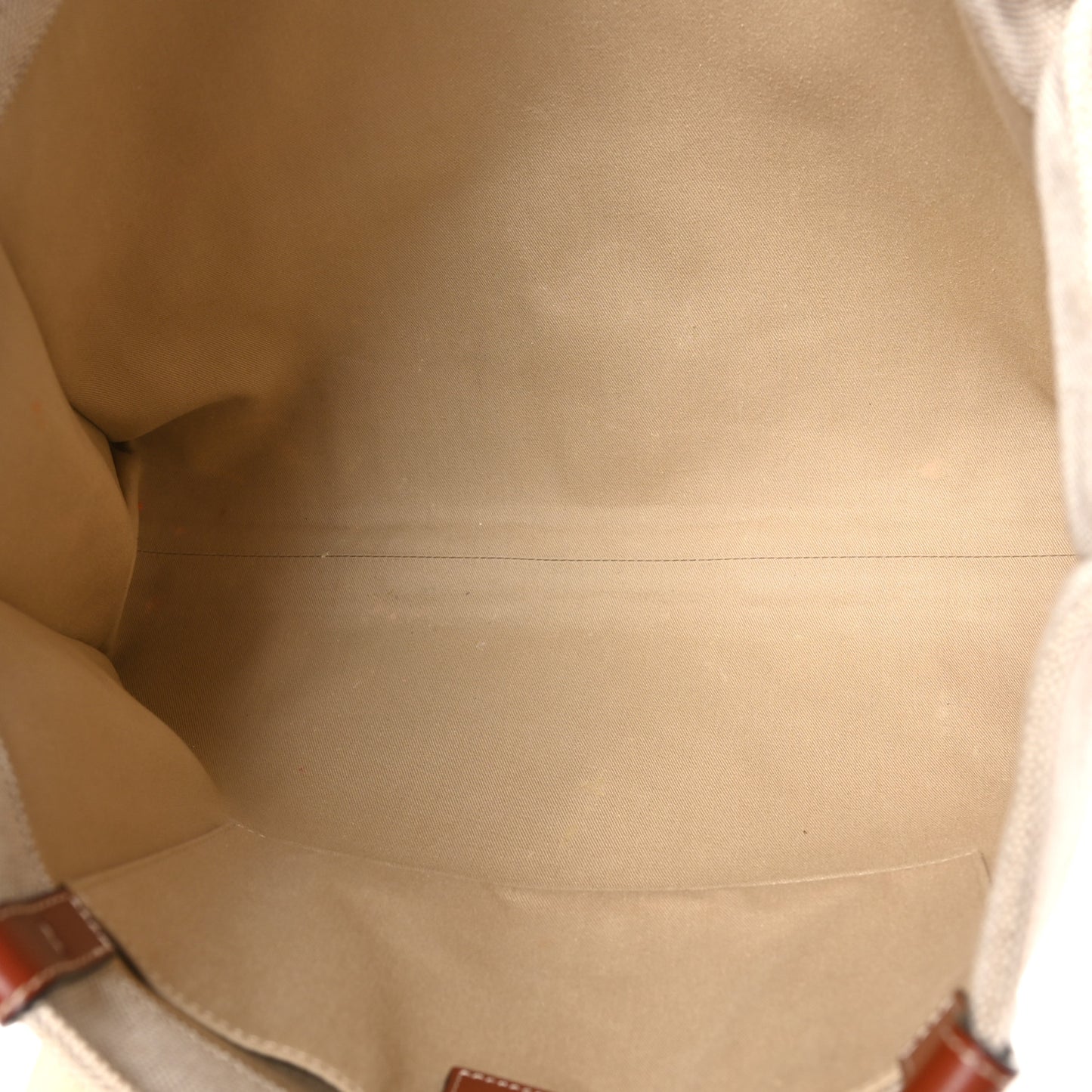 Cotton Calfskin Large Woody Ribbon Tote White Brown
