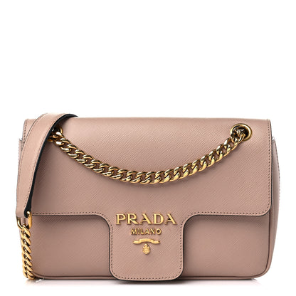Prada Saffiano Flap Shoulder Bag Cipria 1 of 12