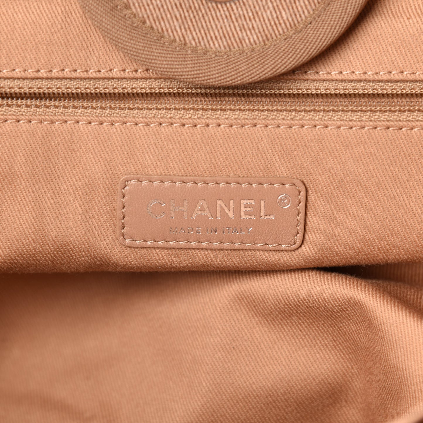 Canvas Sequin Medium Deauville Tote Ecru