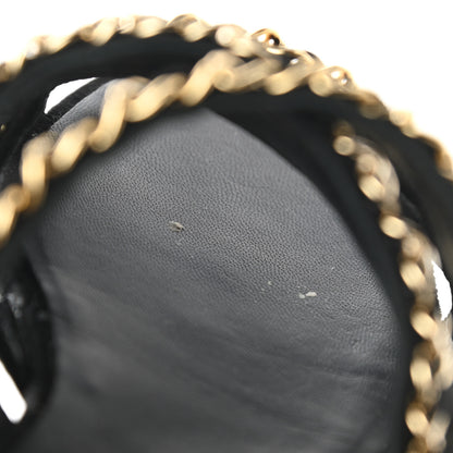 Chanel Suede Chain Mule Sandals 36 Black 9 of 10