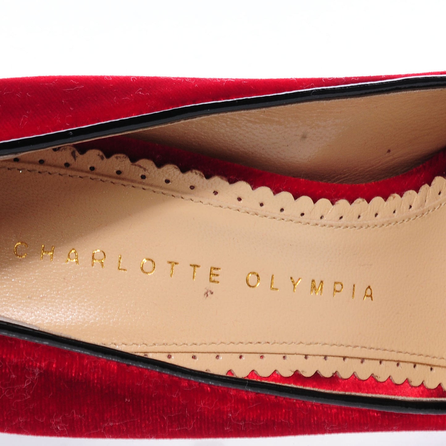 CHARLOTTEOLYMPIAVelvetKittyPumps37Red